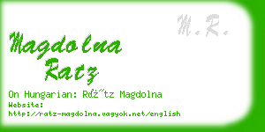 magdolna ratz business card